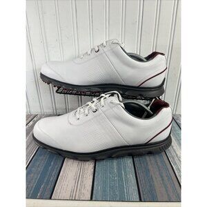 FootJoy DryJoys Casual Spikeless White Leather Golf Shoes Mens US  11.5 W